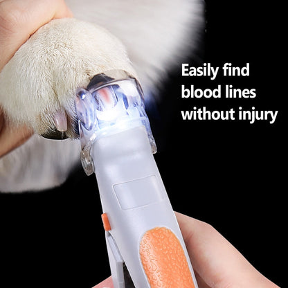 Professional Pet Nail Clipper Scissors with LED Light Cat and Dog Claw