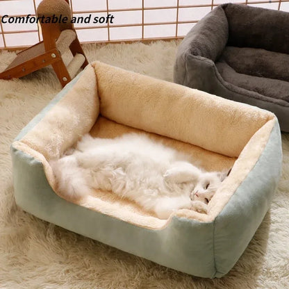 Bed Cats Square Cat's house Cat Sofa Soft Removable for Cat and Small Animals House for Cats Pet Beds Furniture Cat Accessories